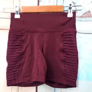 Lululemon Burgundy Biker Shorts